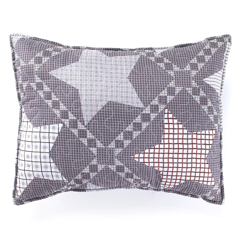 Country Star Quilted Standard Pillow Sham