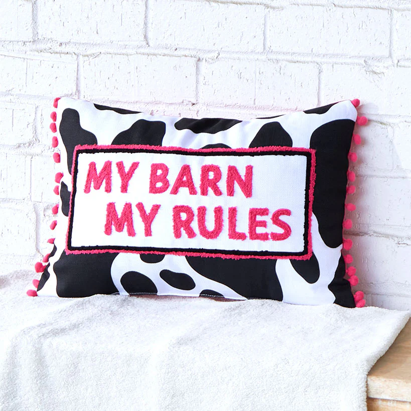 Cowgirl Embroidered Decorative Pillow - Image 4