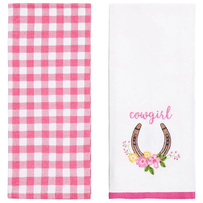 Cowgirl Themed Embroidered Kitchen Towels, Set of 2 - Image 5