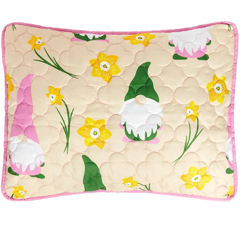 Daffodil Gnomes Full/Queen or King Quilt, Sham, or Decorative Pillow - Image 3