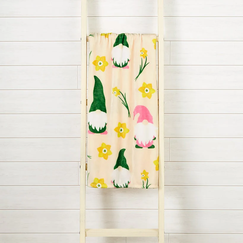 Daffodil Gnomes Plush Throw 50" x 60" - Image 3
