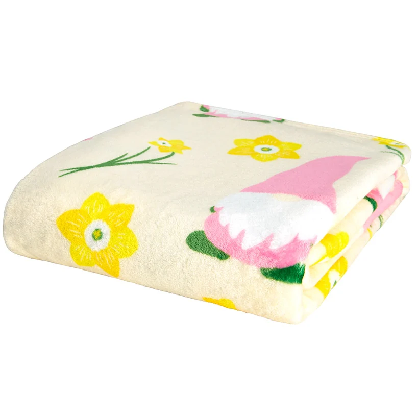 Daffodil Gnomes Plush Throw 50" x 60" - Image 4