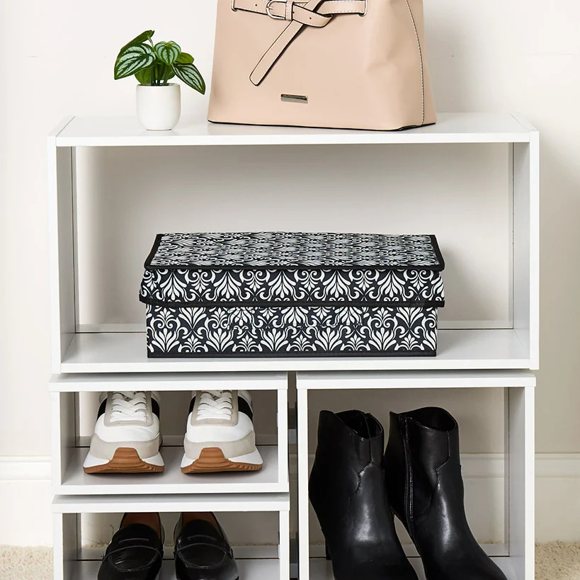 Damask Bedroom or Closet Storage Bin Organizer - Image 2