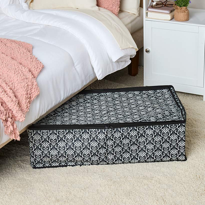Damask Bedroom or Closet Storage Bin Organizer - Image 3
