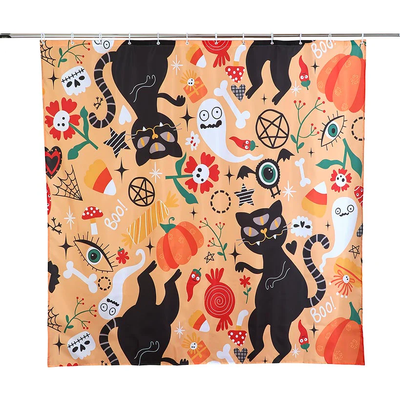 Dancing Cats Halloween Bath Set 16-Pc. Memory Foam - Image 2