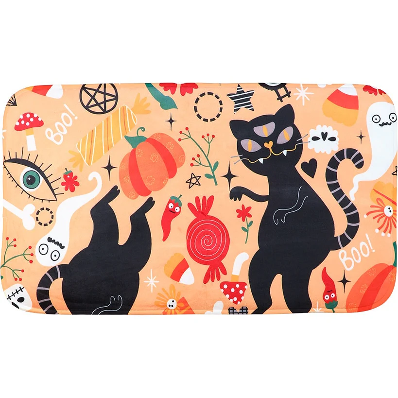 Dancing Cats Halloween Bath Set 16-Pc. Memory Foam - Image 3