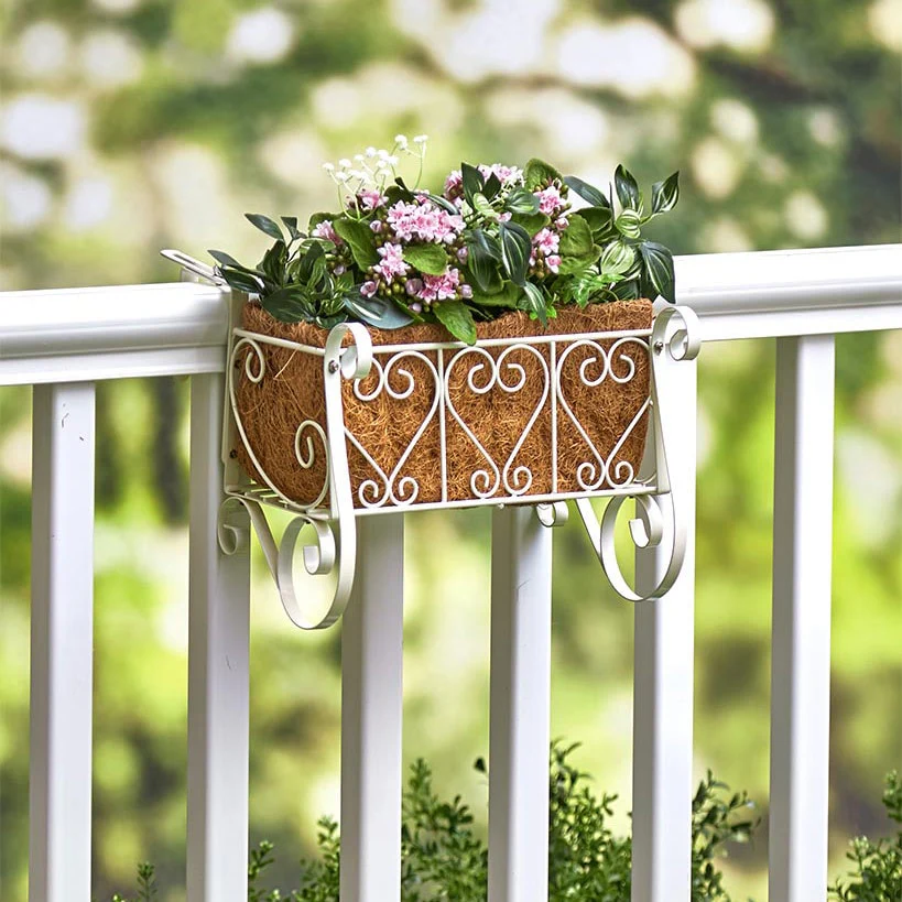 Decorative Fence and Rail Planters for Outdoor Flowers - Image 10