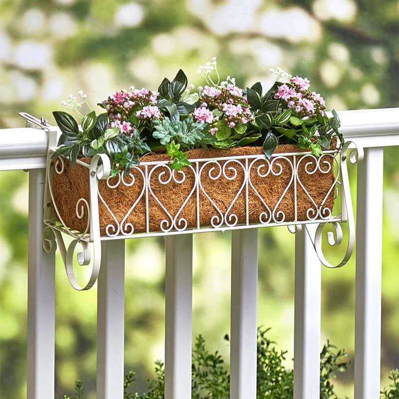 Decorative Fence and Rail Planters for Outdoor Flowers - Image 13