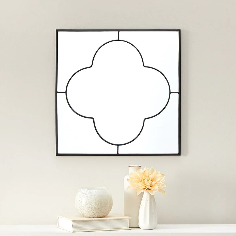 Decorative Flower or Oval Metal Mirrors - Black or Gold - Image 3
