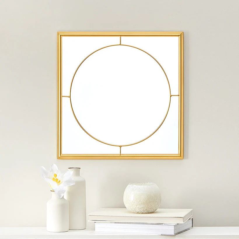 Decorative Flower or Oval Metal Mirrors - Black or Gold - Image 4