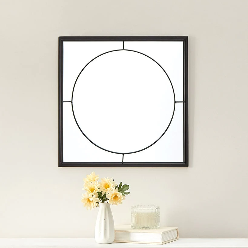 Decorative Flower or Oval Metal Mirrors - Black or Gold - Image 5