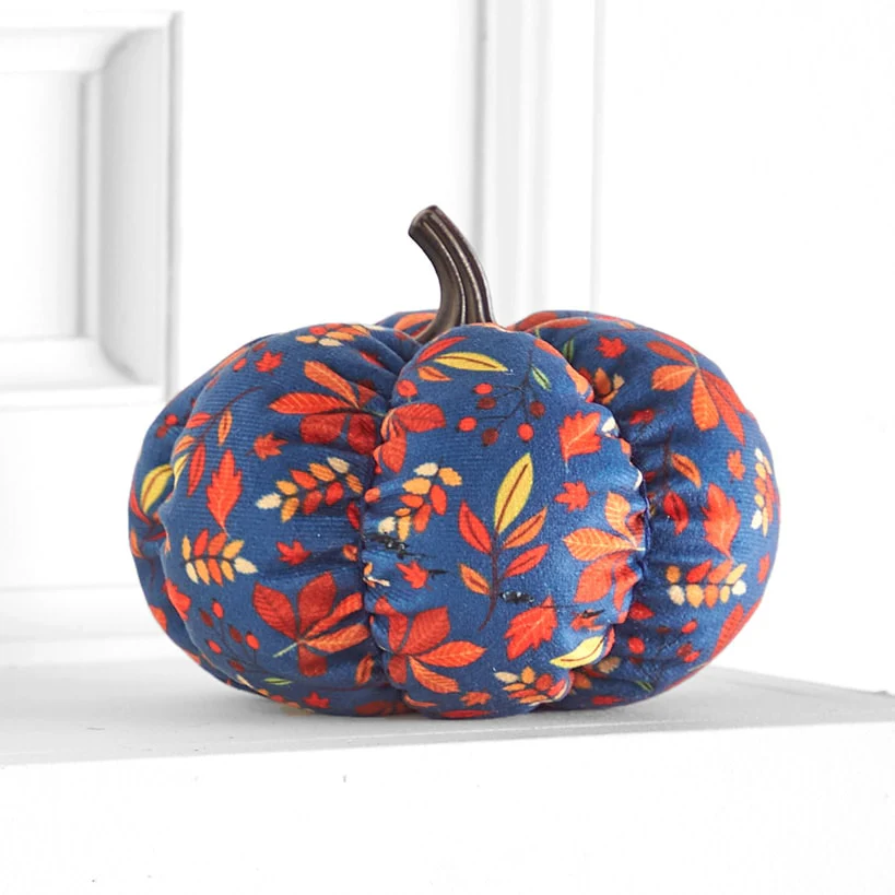 Decorative Harvest Plush Pumpkin - Image 4