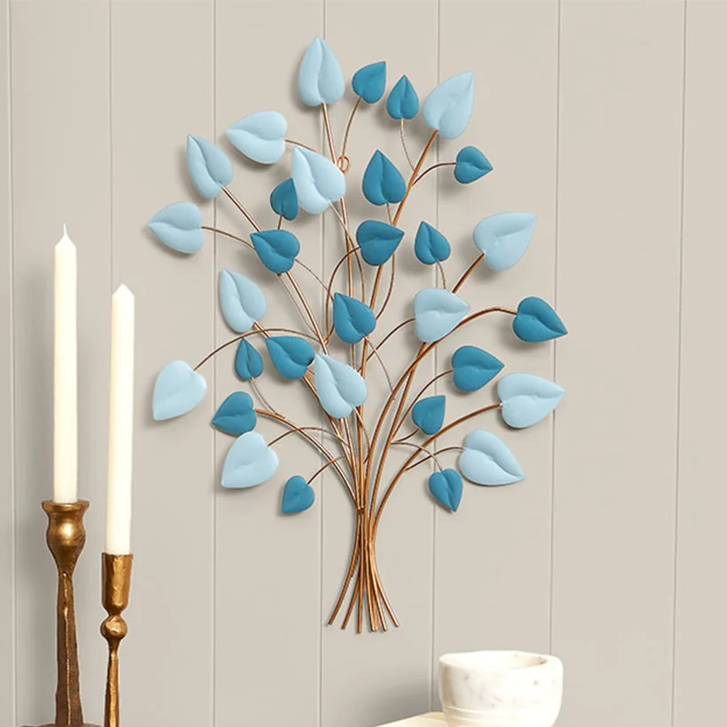 Decorative Metal Wall Tree Décor - Blue/Green, Copper, or Mauve - Image 2