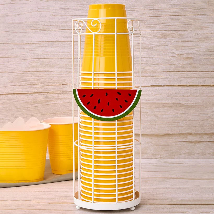 Decorative Plastic Cup Holder with Interchangeable Icons - Image 7