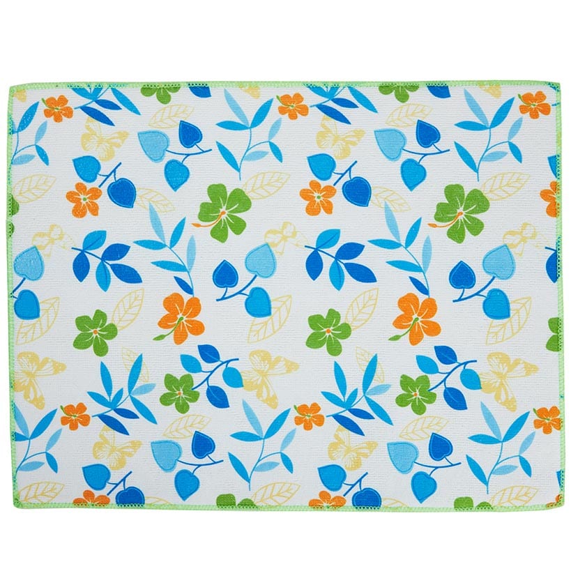 Dish Drying Mat Absorbent Kitchen Counter Mat Floral - Image 3