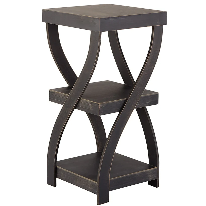 Distressed Twisted Wood Accent Table - Image 9