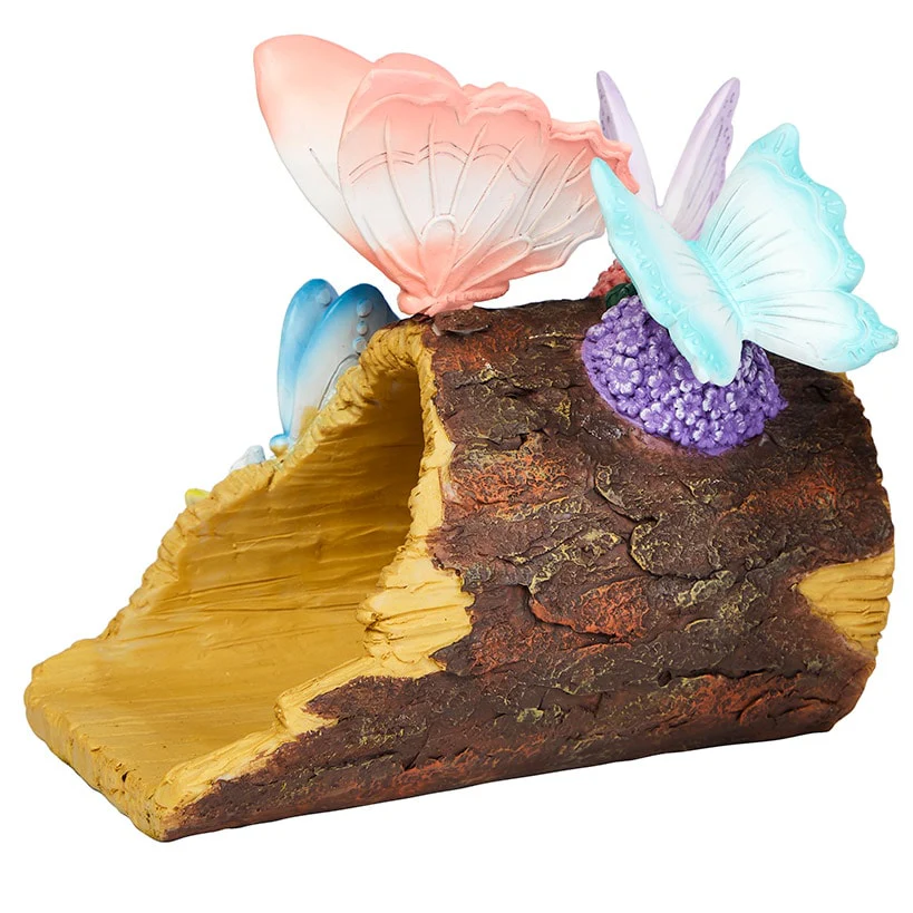 Down Spout Cover Wood Log With Butterflies Or Birds - Image 5