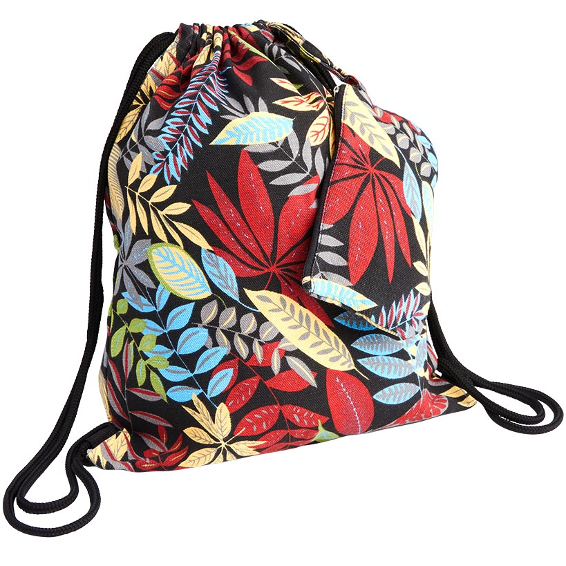 Drawstring Bag wtih Small Pouch - Image 3