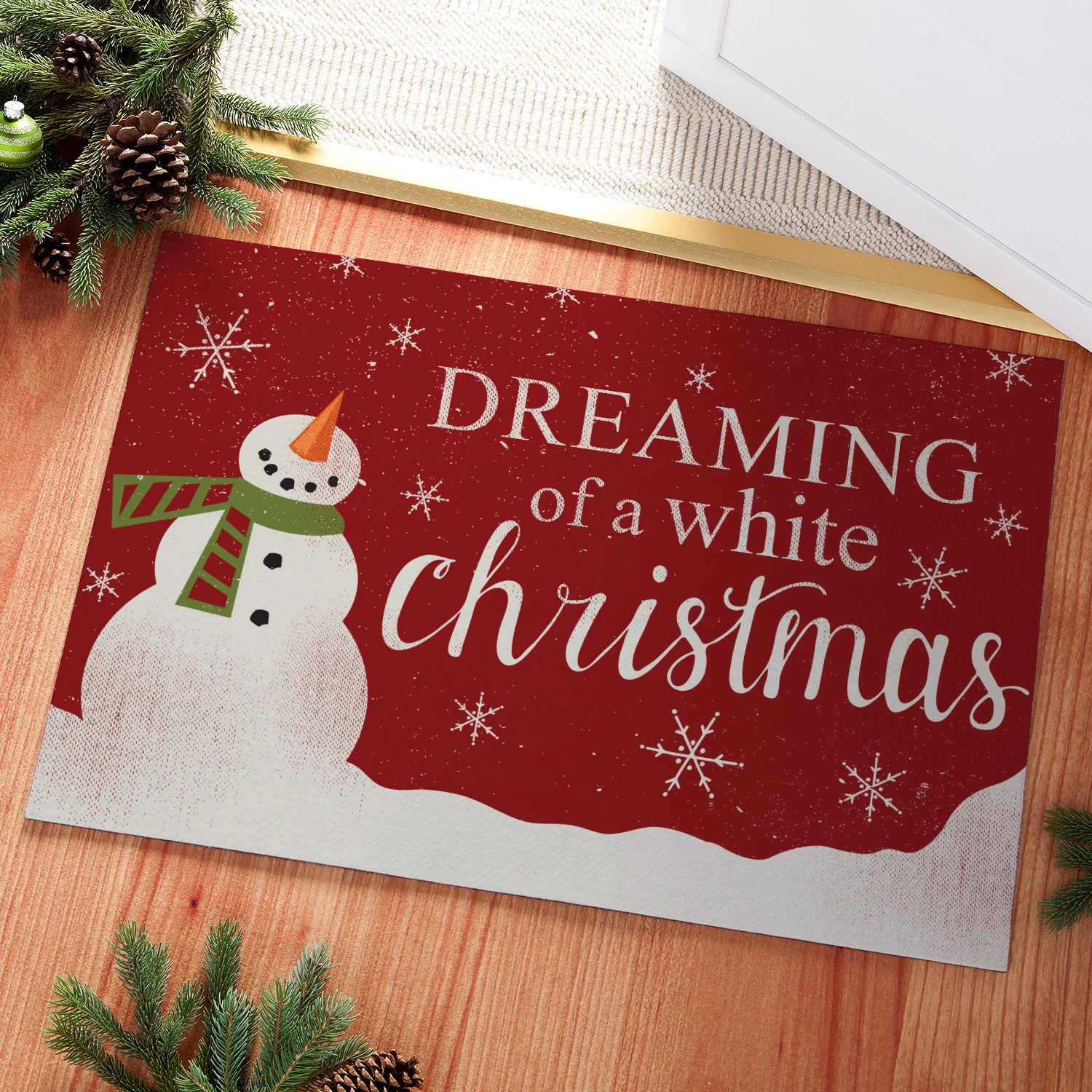 Dreaming of a White Christmas Doormat