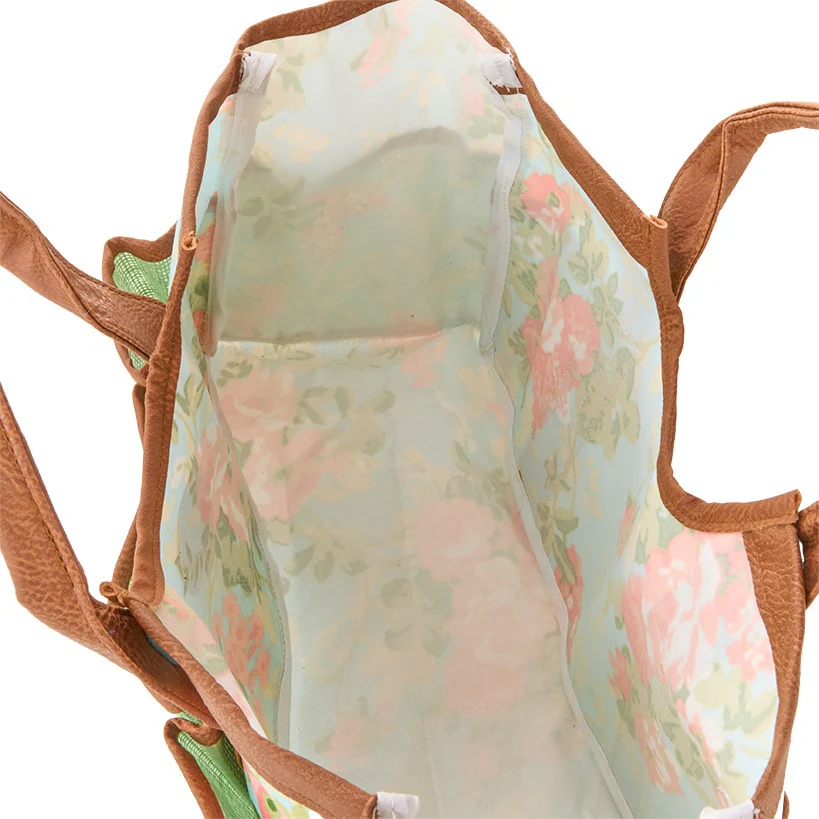 Durable Rose Print Canvas Tool Bag for Gardening - Image 4