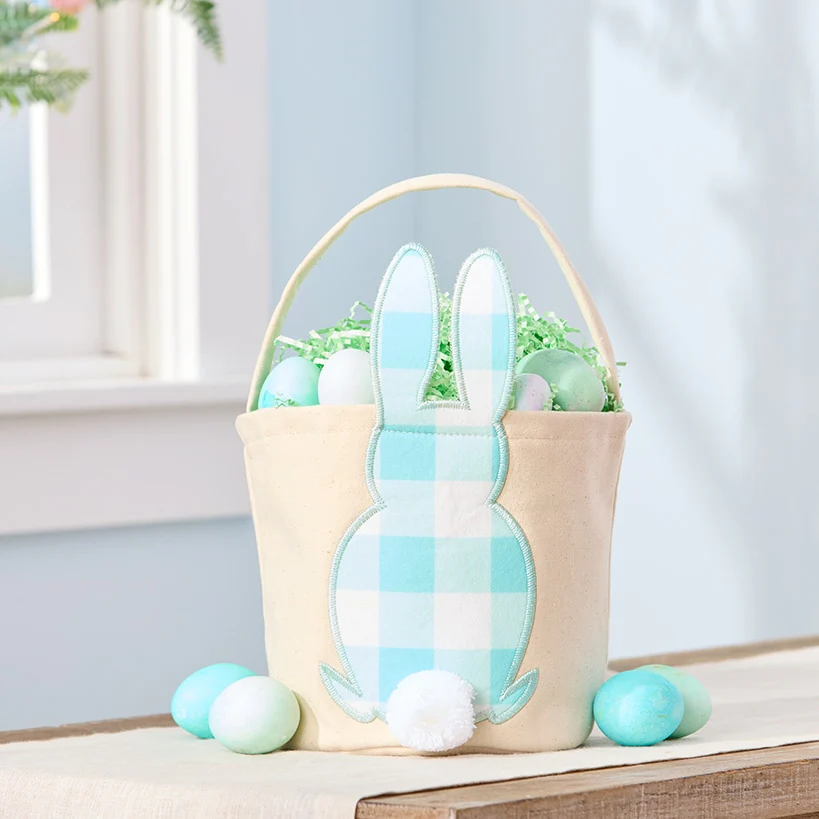Easter Basket Bucket Bunny Fabric - Image 2