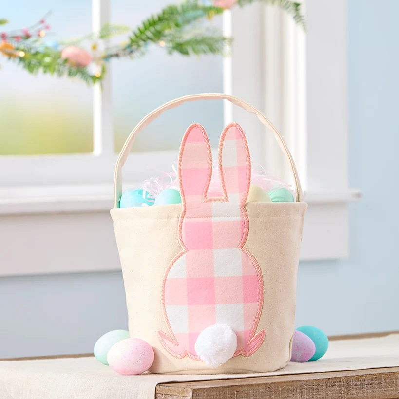 Easter Basket Bucket Bunny Fabric - Image 3