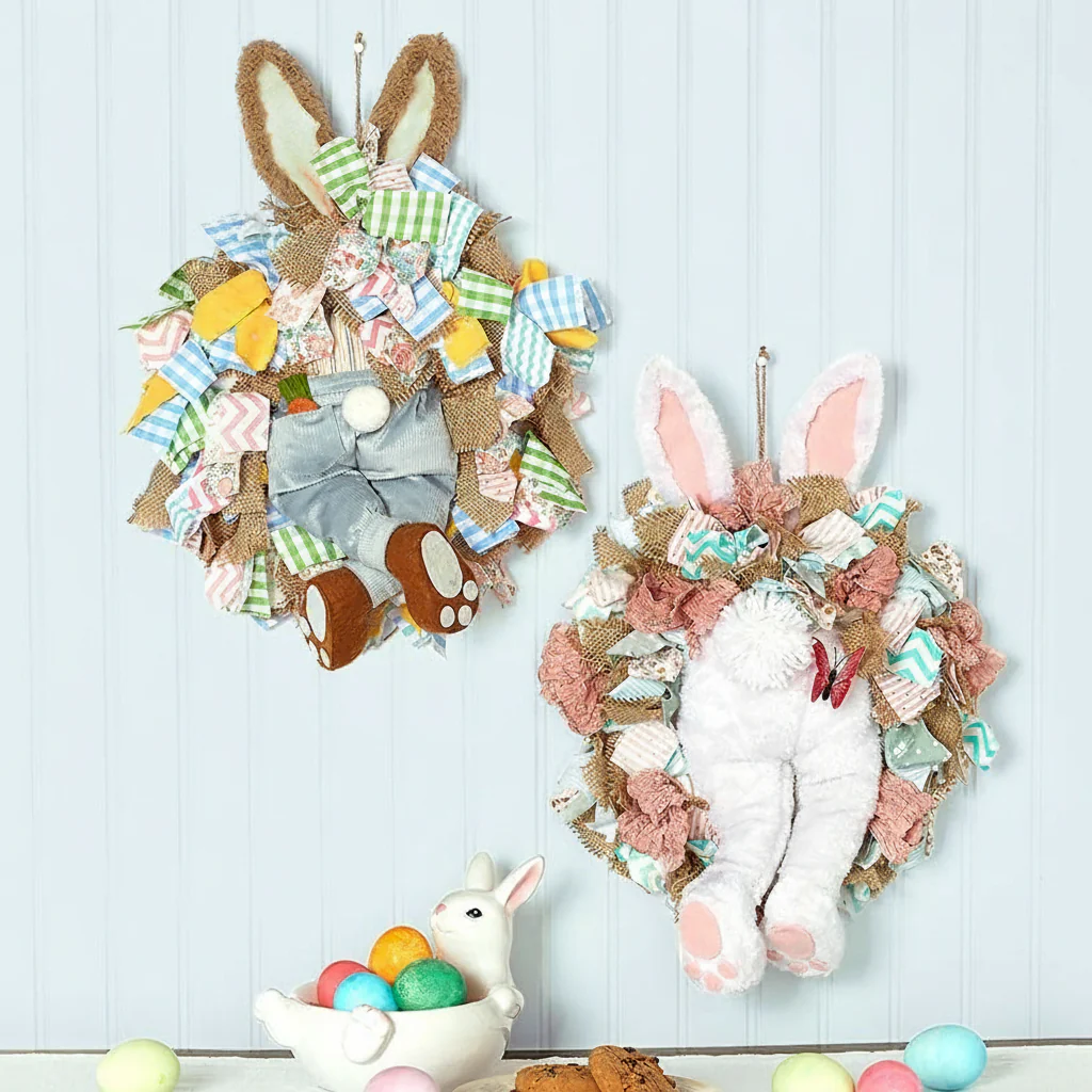 Easter Bunny Butt Wreath - Boy or Girl