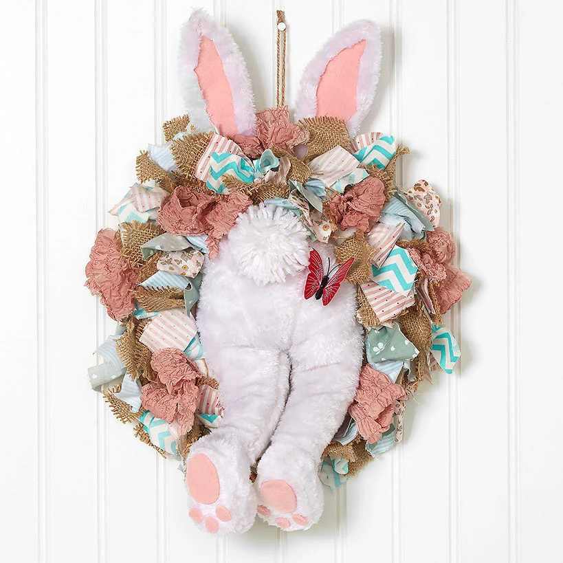 Easter Bunny Butt Wreath - Boy or Girl - Image 2