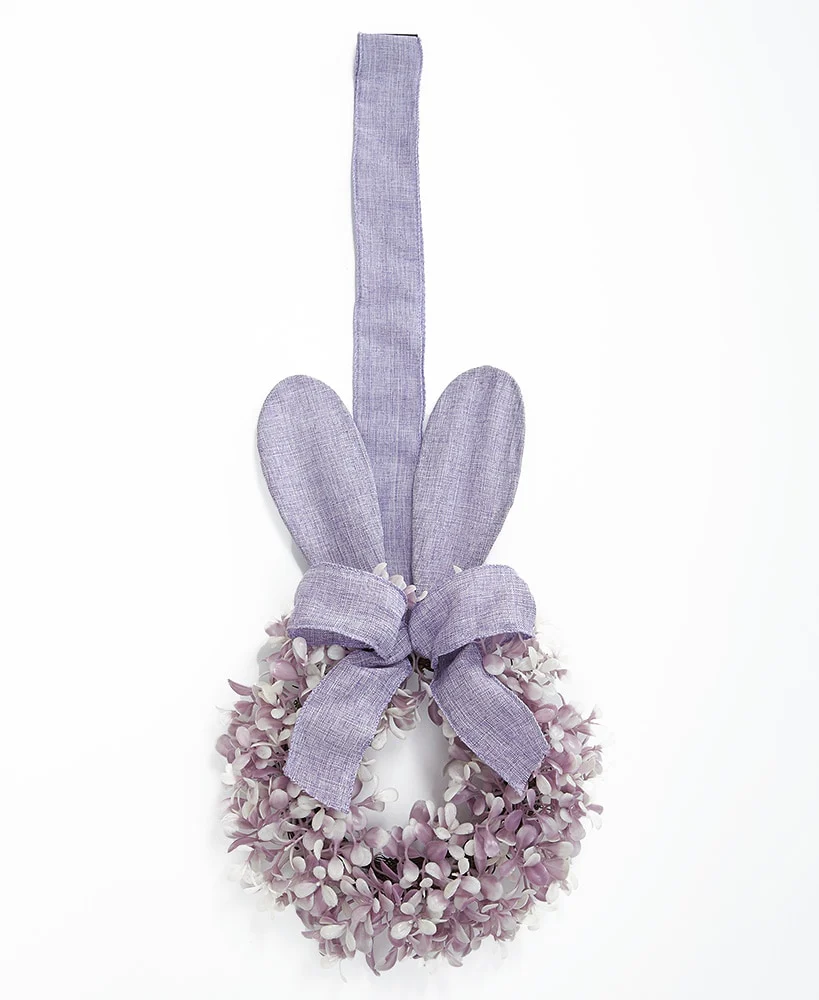 Easter Bunny Cabinet Wreath - Blue, Pink, Or Purple - Image 9