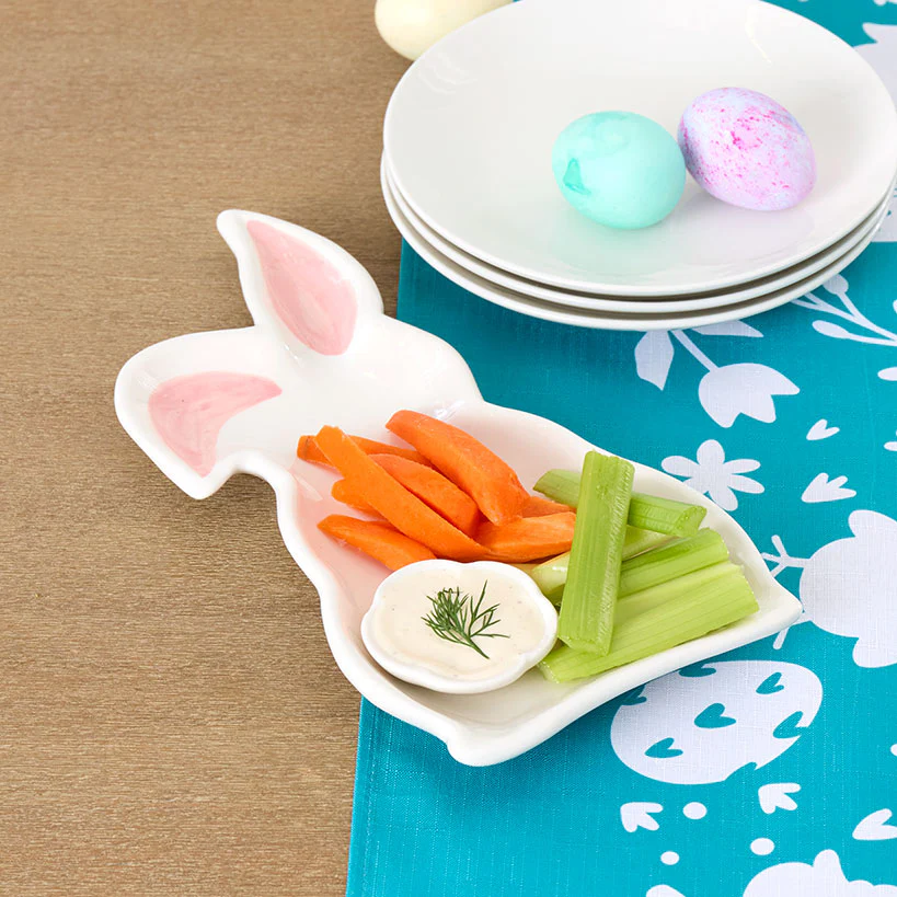 Easter Bunny Tableware, Ceramic Serving Pieces or Table Runner - Image 3
