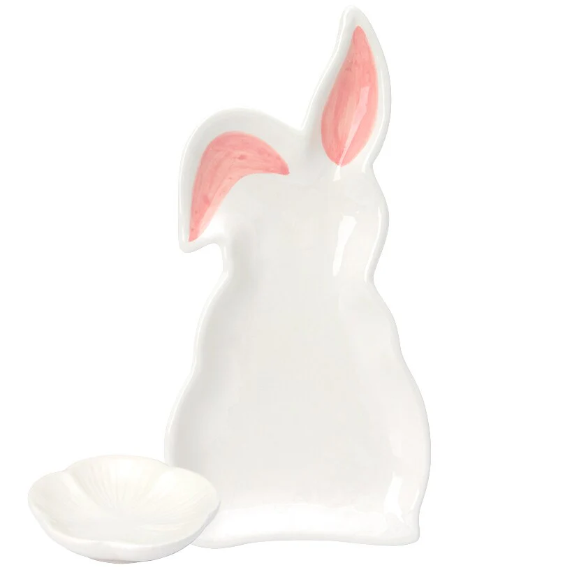 Easter Bunny Tableware, Ceramic Serving Pieces or Table Runner - Image 6