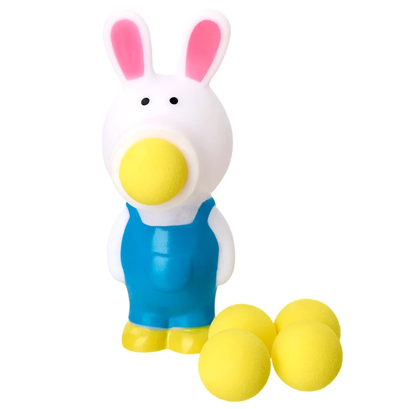 Easter Character Ball Popper Toy With 5 Foam Balls Bunny Or Chicken - Image 5