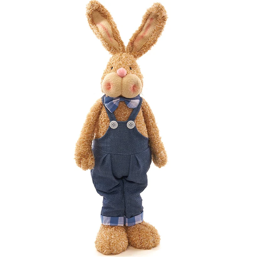 Easter Country Bunnies With Lighted Ears Or Blue Carrot Garland - Image 9