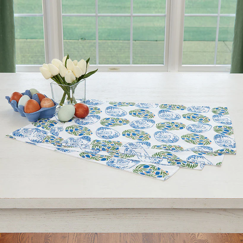 Easter Floral Egg Table Runner or Set of 4 Placemats - Image 2