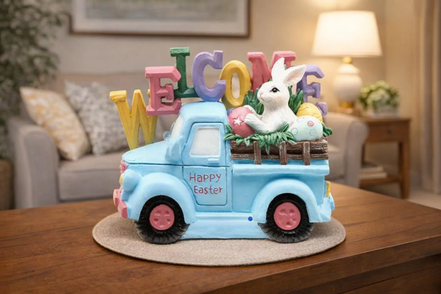 Easter Welcome Truck With Bunny Tabletop Décor - Image 3