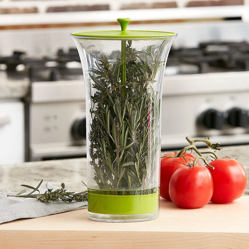 Easy-Pull Kitchen Herb Saver Storage for Refrigerator - Image 2