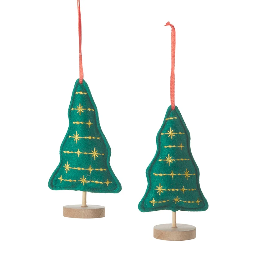 Embellished Plush Tree Ornaments Set of 2 - Image 10