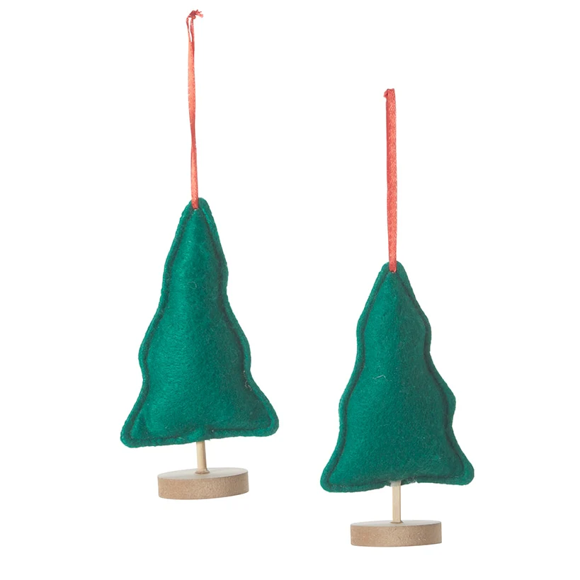 Embellished Plush Tree Ornaments Set of 2 - Image 6
