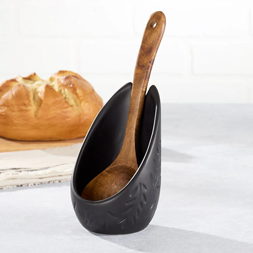 Embossed Upright Spoon Rest Utensil Holder - Image 4
