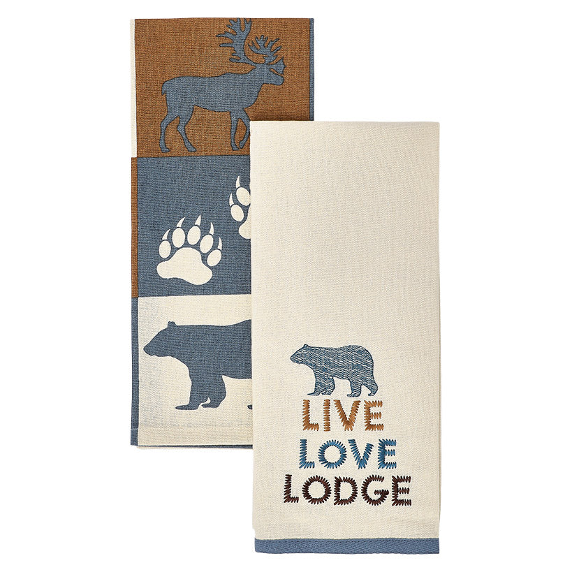Embroidered Kitchen Towels Lodge Set of 2 - Image 6