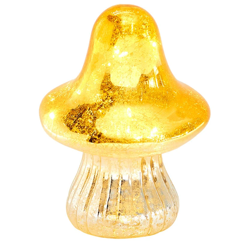 Fall Lighted Glass Mushrooms - Green, Yellow or Orange - Image 7