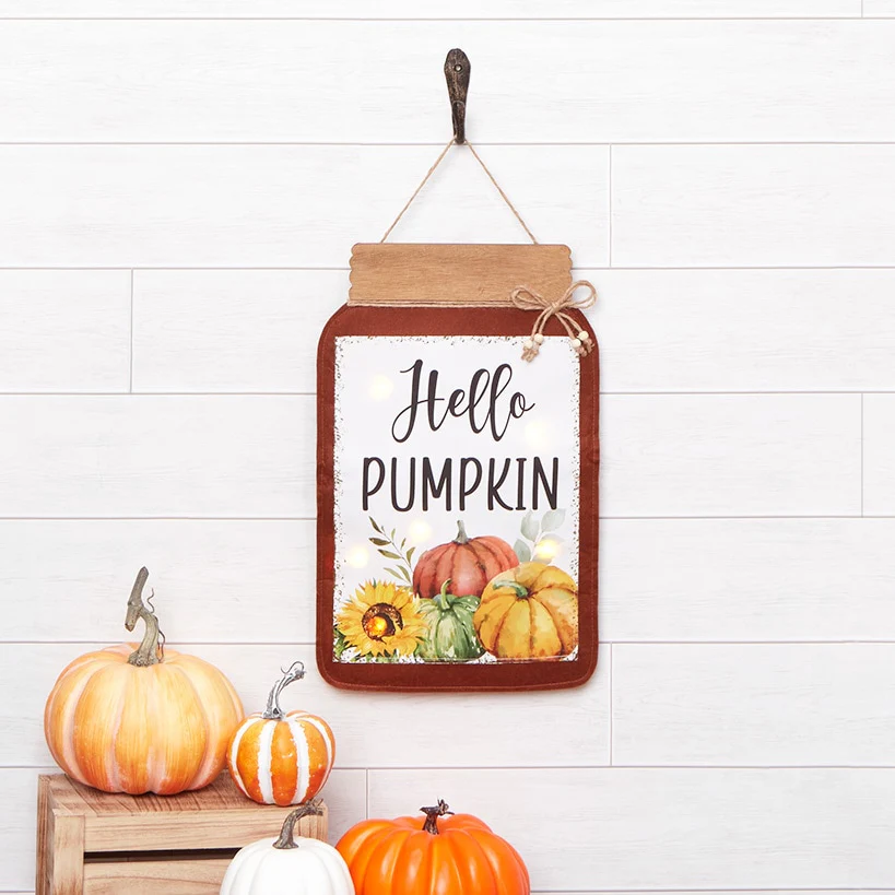 Fall Lighted Mason Jar Wall Hangings With Sentiment - Image 3