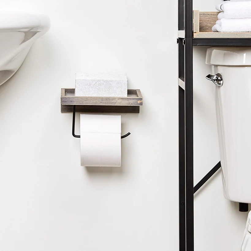 Farmhouse Bathroom Furniture Collection in Metal and Wood - Image 4