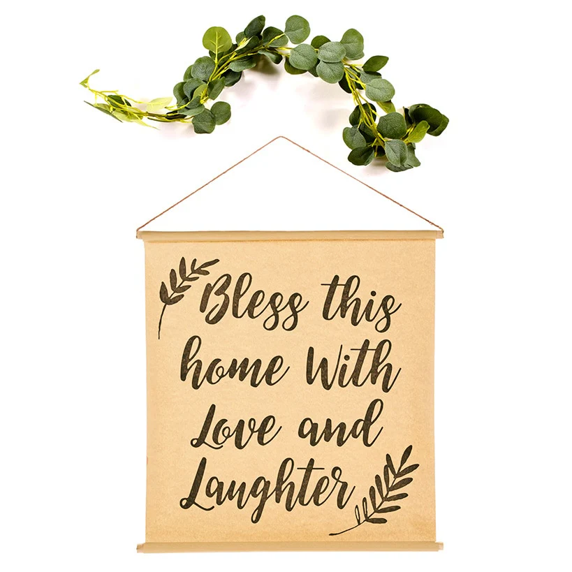 Farmhouse Paper Scroll Wall Hanging - Image 3