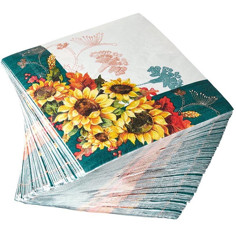 Farmhouse Sunflower Paper Plates or Napkins - Image 2