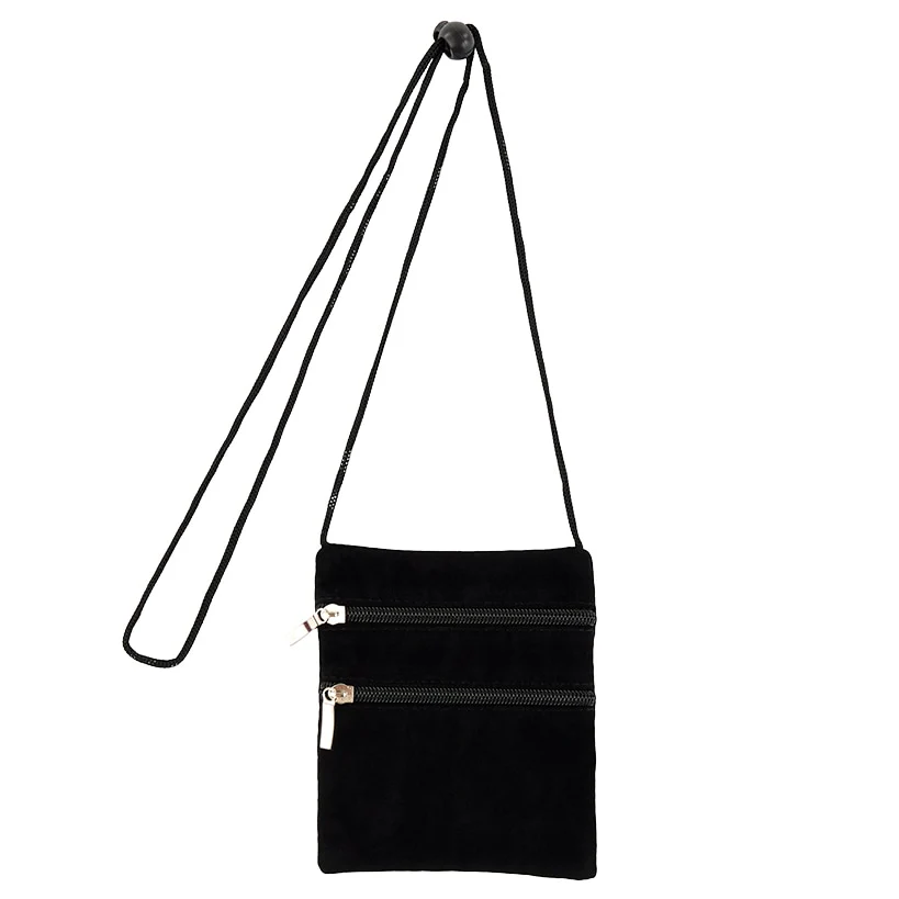 Faux Suede Crossbody Bag - Image 4