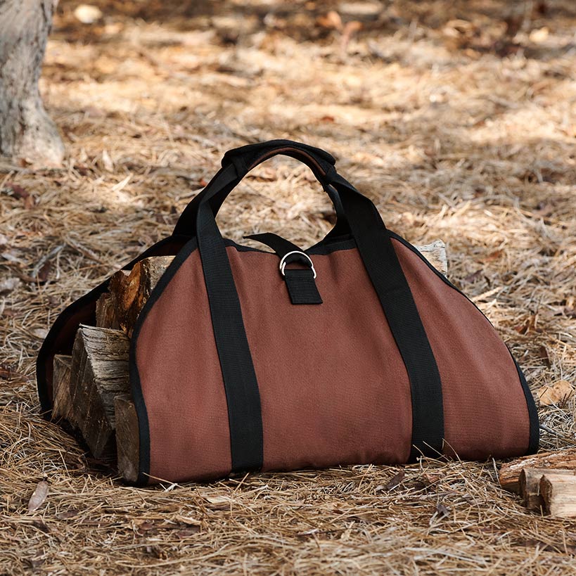 Firewood Carrier And Storage Bag With Carry Straps - Image 3