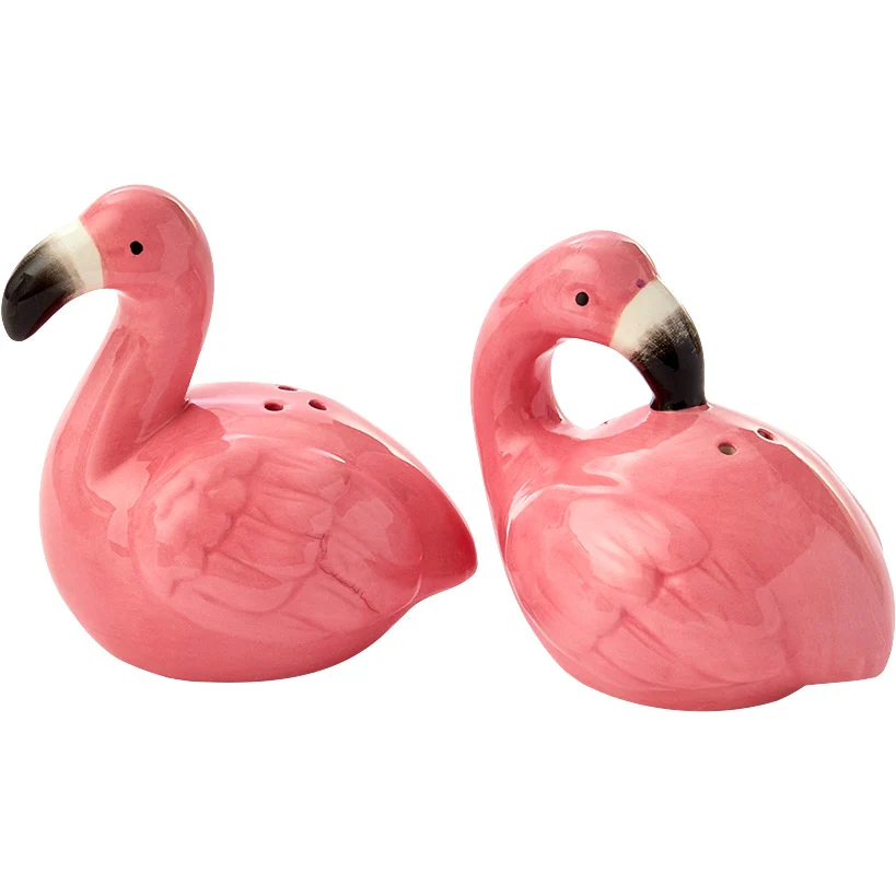 Flamingo in Paradise Tableware - Salt and Pepper Shakers - Image 3