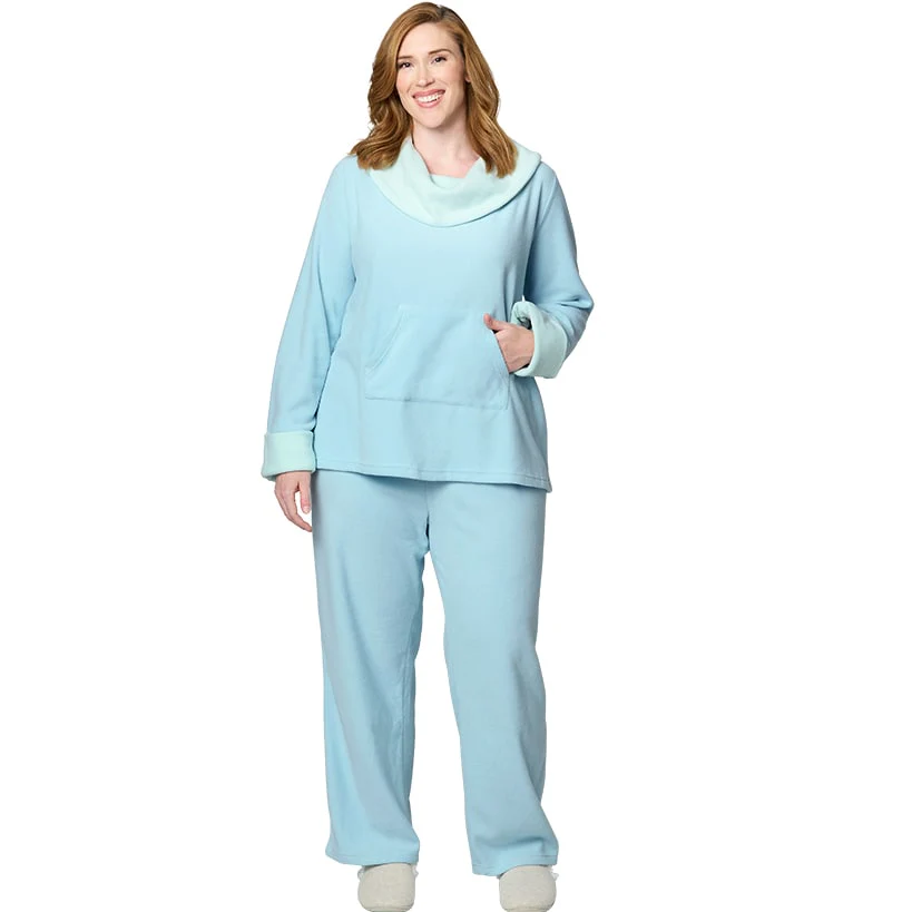 Fleece Pajama Lounge Set 2 Pieces - Image 12