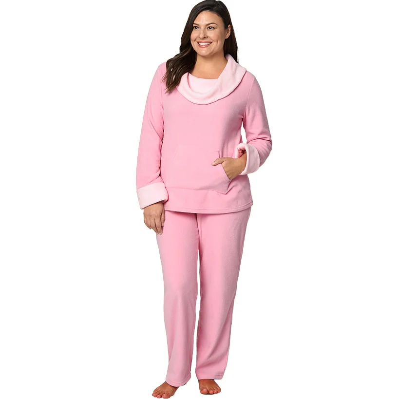 Fleece Pajama Lounge Set 2 Pieces - Image 14